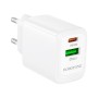 Зарядний пристрій BOROFONE BN27 Fuente 1xUSB-C PD20W + 1xUSB QC3.0 White (6941991120268)