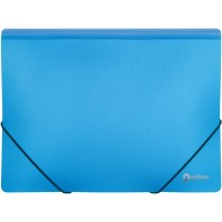 Папка на резинках Optima А4 двоколірна, блакитна (O30698-11)