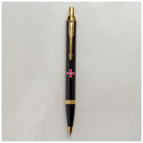 Ручка кулькова Parker IM 17 ARMY Black GT BP Емблема ЗСУ кольоровий (22032_W0010u)