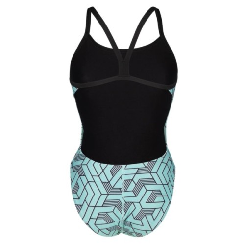 Купальник Arena Escape Swimsuit Challenge Back 007739-580 бірюзовий, чорний 36 (3468337383307)