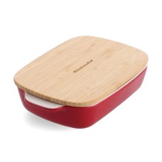 Форма для випікання KitchenAid з кришкою керамогранітна 0,9 л Червона (CC006104-001)