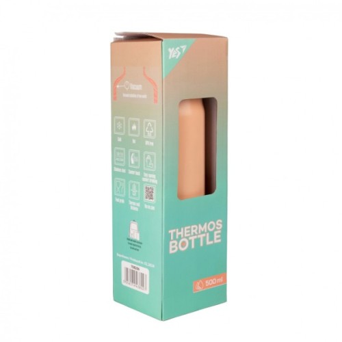 Поїльник-непроливайка Yes Термос Fusion 500 мл, персиковий (708206)