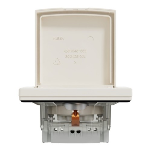 Розетка Schneider Electric ASFORA з кришкою IP44, крем (EPH3100323)