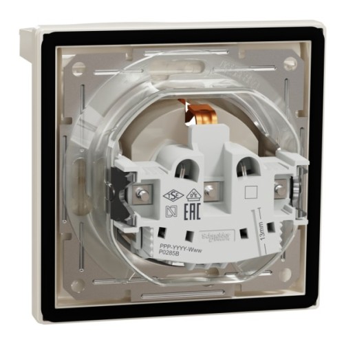 Розетка Schneider Electric ASFORA з кришкою IP44, крем (EPH3100323)