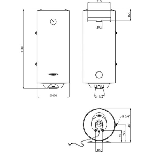 Бойлер Ariston PRO R 120 VTS EVO EU (3060649)