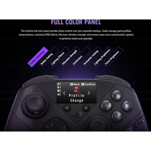 Геймпад ASUS ROG Raikiri II Pro, USB-A/BT/WL, білий (90MP05A0-BDUA10)
