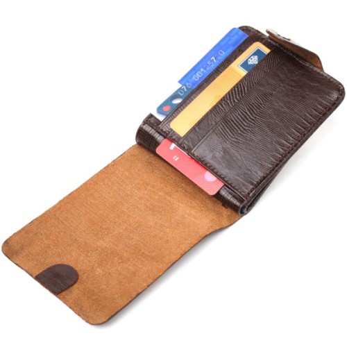 Портмоне Canpellini З натуральної шкіри Коричневе (21576)