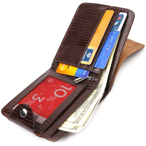 Портмоне Canpellini З натуральної шкіри Коричневе (21576)