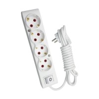 Мережевий подовжувач TECCO 5м 4 поста white (8681277842764)