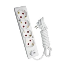 Мережевий подовжувач TECCO 5м 4 поста white (8681277842764)