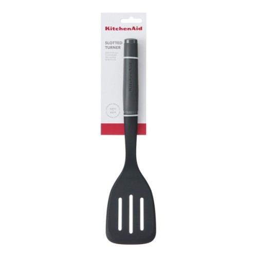 Лопатка кухонна KitchenAid Coreline з прорізами, 34,3 см, сірий (KAS002OHCGG)