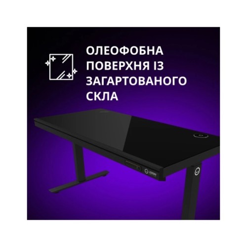 Комп'ютерний стіл Lorgar PRO 80G Glass Black (LRG-DP80G)
