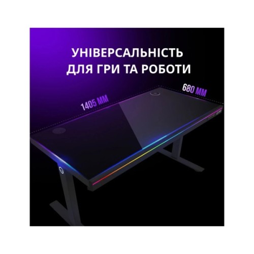 Комп'ютерний стіл Lorgar PRO 80G Glass Black (LRG-DP80G)