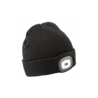 Шапка робоча Hoegert OTTO HT5K486 з світлодіодним ліхтариком 100% акрил чорна (HT5K486)