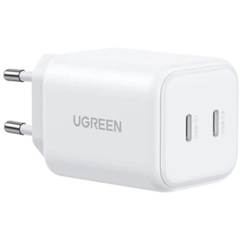 Зарядний пристрій Ugreen X526 2xUSB-C PD45W GaN white (65154)