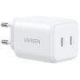 Зарядний пристрій Ugreen X526 2xUSB-C PD45W GaN white (65154)