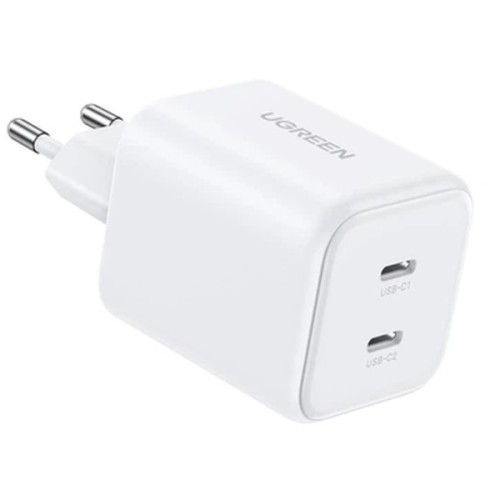 Зарядний пристрій Ugreen X526 2xUSB-C PD45W GaN white (65154)