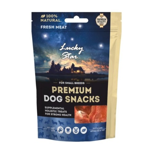 Ласощі для собак Lucky Star Кісточки з м'яса качки 65 г (4820281500633)