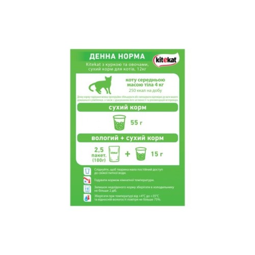 Сухий корм для кішок Kitekat Курка з овочами 12 кг (5900951013072)