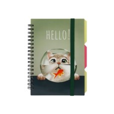 Блокнот Optima Desing 36, B6 з розділювачами 100 аркушів, клітинка (O20358-36)