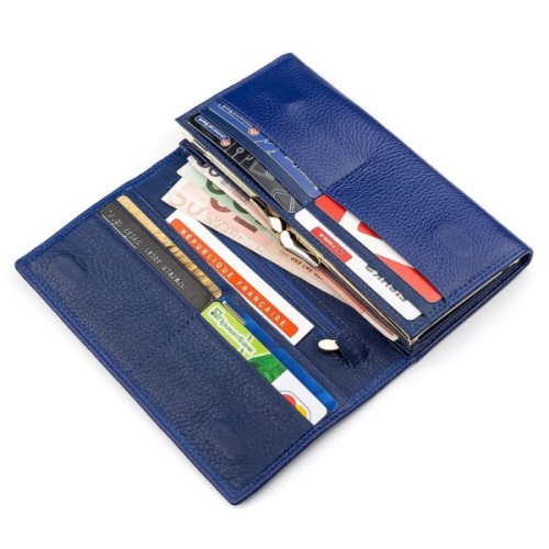 Гаманець Boston З натуральної шкіри Синій (18484)