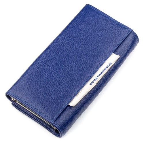 Гаманець Boston З натуральної шкіри Синій (18484)