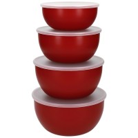 Миска KitchenAid Universal, з кришками, набір 4 шт, червоний (KQG176OSERE)