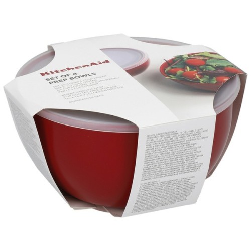 Миска KitchenAid Universal, з кришками, набір 4 шт, червоний (KQG176OSERE)