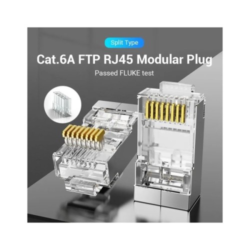Конектор RJ45 FTP Cat.6 Modular 10 шт. Vention (IDFR0-10)