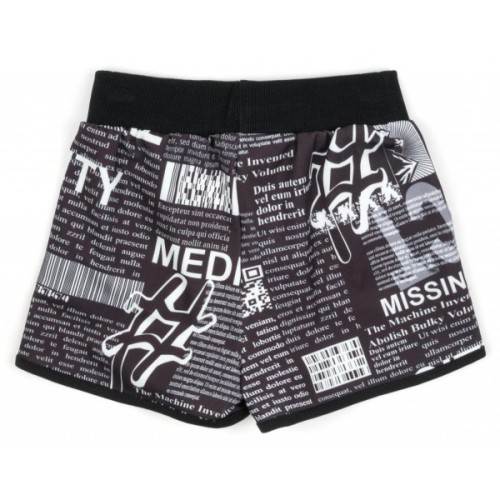 Шорти дитячі Monili з написами (9107-128G-black)