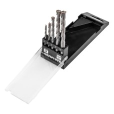 Набір свердл Graphite по бетону, 4–10мм, кейс, 5шт (56T215)
