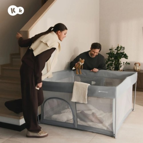 Дитячий манеж Kinderkraft Ziki Grey (5902533927623)