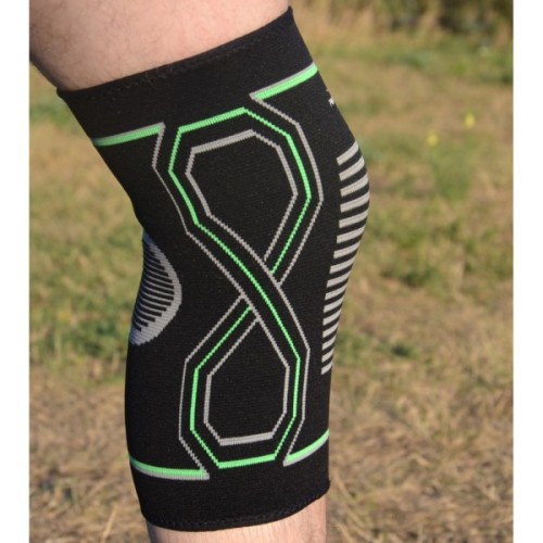 Фіксатор коліна PowerPlay PP-4099 Knee Support Чорно/Зелені S/M (PP_4099_S/M_Bl/Green)