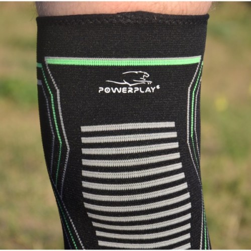 Фіксатор коліна PowerPlay PP-4099 Knee Support Чорно/Зелені S/M (PP_4099_S/M_Bl/Green)