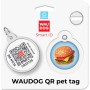 Адресник для тварин WAUDOG Smart ID з QR паспортом "Гамбургер", коло 25 мм (225-4037)
