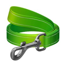 Повідець для собак WAUDOG Nylon Mono світловідбивний M 20 мм, 300 см, салатовий (46445)