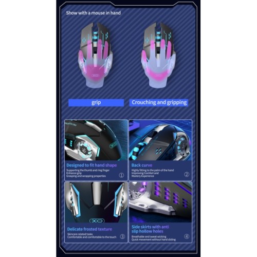 Мишка XO M10 Wireless Black/Silver (M10 Black+Silver)