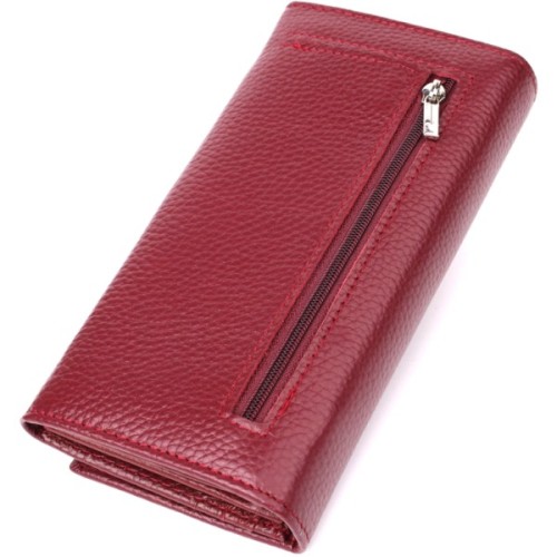 Гаманець ST Leather З натуральної шкіри Бордовий (23085)