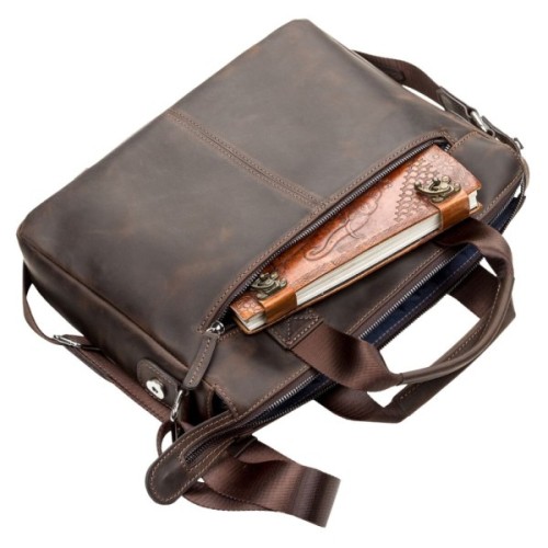 Сумка Shvigel Шкіряна Коричнева (11108)