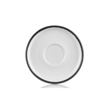 Блюдце By Bone серія "Helix" декор "Black" 15 см під чашку 220 мл (HL-BLA-SM-01-CT)