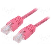 Патч-корд 0.5м, UTP, cat.5e, CCA, pink Cablexpert (PP12-0.5M/RO)