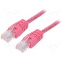 Патч-корд 0.5м, UTP, cat.5e, CCA, pink Cablexpert (PP12-0.5M/RO)
