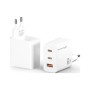 Зарядний пристрій Grand-X GaN 2xUSB-C + 1xUSB 65W PD3.0 QC4.0 AFC SCP FCP white (CH-990W)