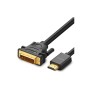 Кабель мультимедійний HDMI M to DVI M 2.0m HD106 black Ugreen (10135)