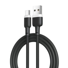 Дата кабель USB 2.0 AM to USB-C 1.0m 2.1A silicone black XO (NB208-TC-1-BK)
