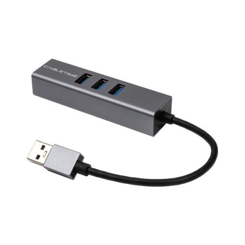 Концентратор Cabletime USB 3.0 to 3xUSB 3.0 + RJ45 0.15m (CA913374)