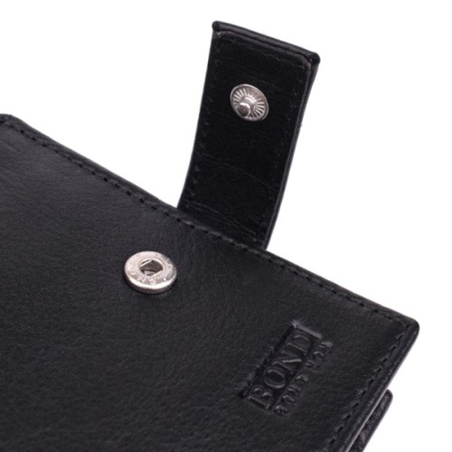 Гаманець Bond Accessories З натуральної шкіри Чорний (22861)