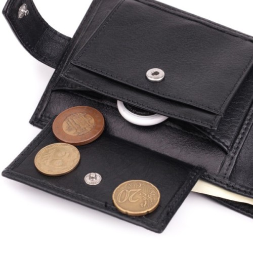 Гаманець Bond Accessories З натуральної шкіри Чорний (22861)