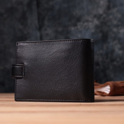 Гаманець Bond Accessories З натуральної шкіри Чорний (22861)