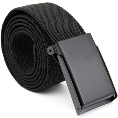 Ремінь Vintage Текстильний з чорною пряжкою Чорний (20530)